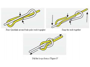   Alambre de enganche rápido (Quick Link) para amarrar fardo  